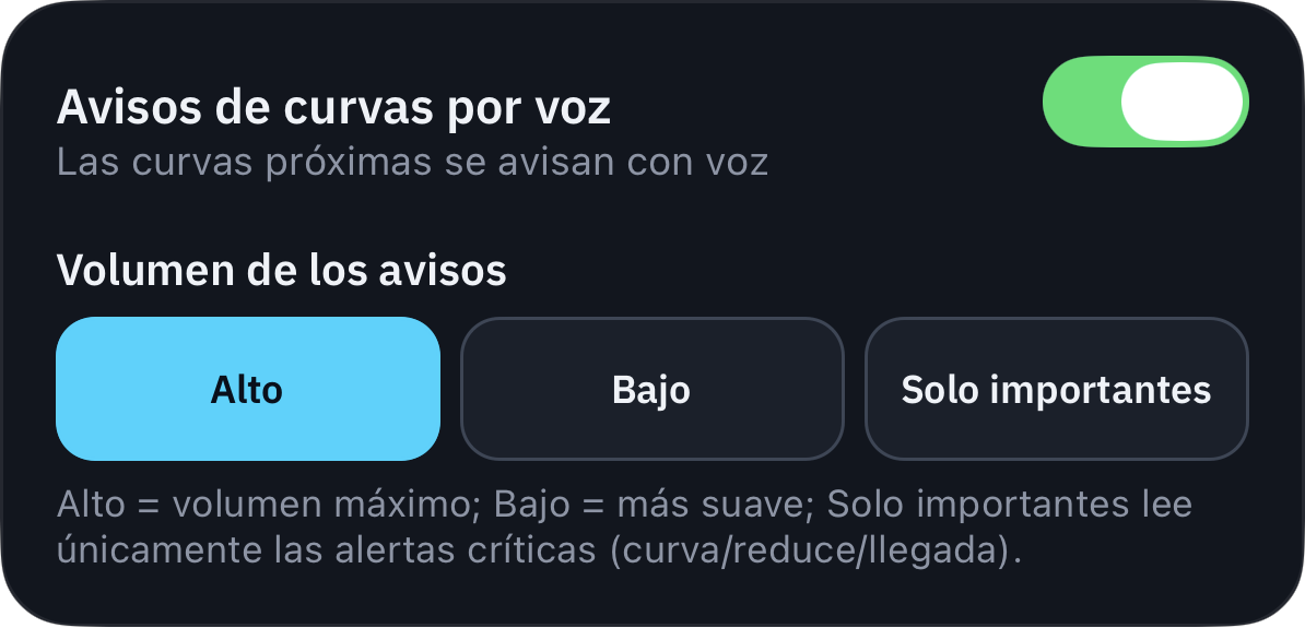 Ajusta los avisos y el volumen a tu gusto.