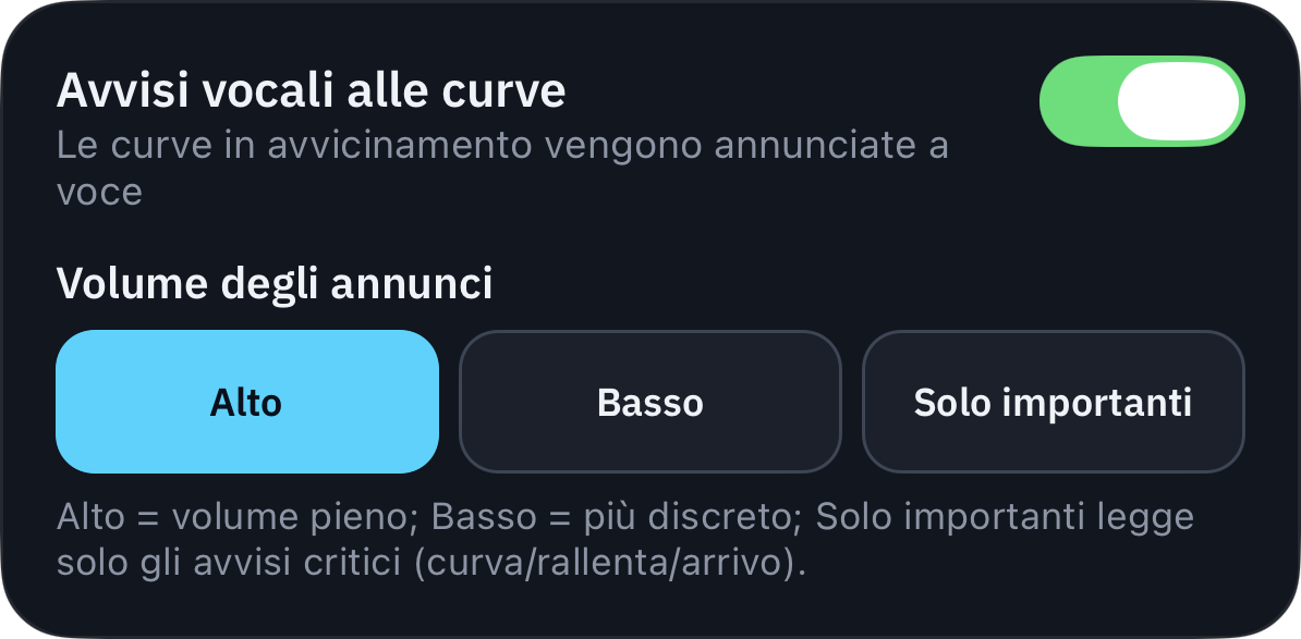 Personalizza gli avvisi e il volume.