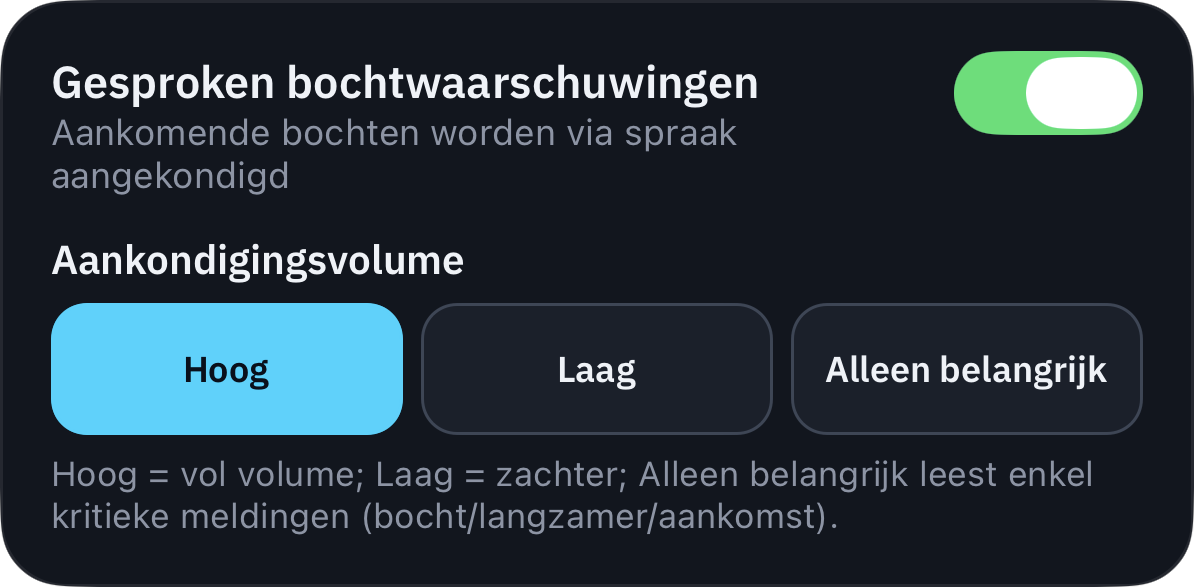 Pas meldingen en volume aan je voorkeur aan.