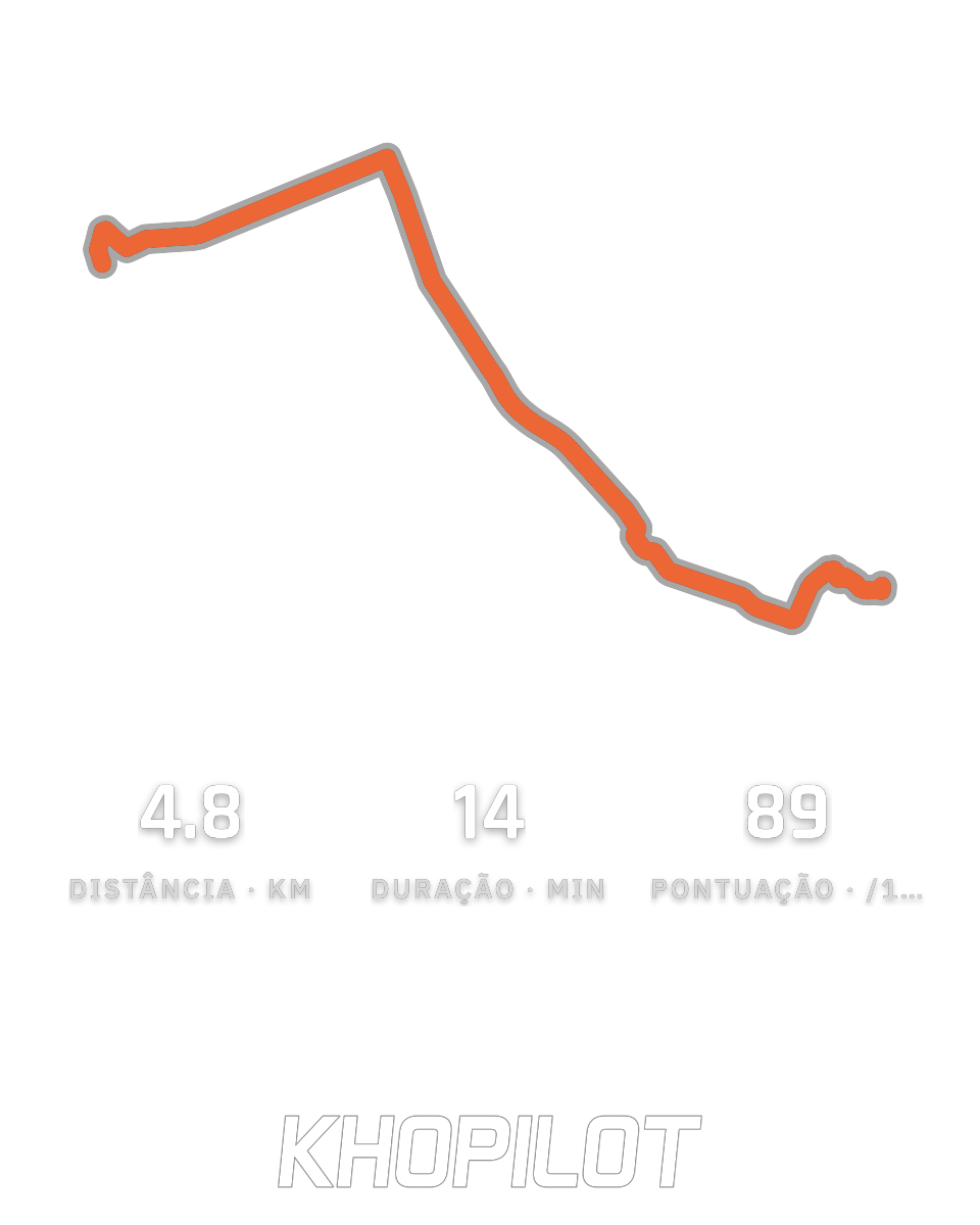 Sua rota e suas estatísticas em um cartão para compartilhar.